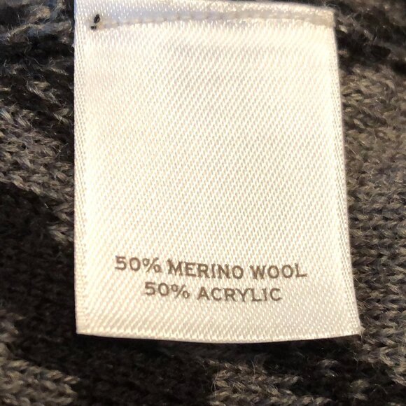 Halogen by Nordstroms Wool Acrylic Knit Blazer Style Cardigan Sweater Blk Gry S - Picture 7 of 11